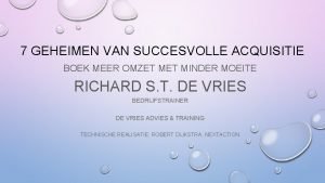 7 GEHEIMEN VAN SUCCESVOLLE ACQUISITIE BOEK MEER OMZET