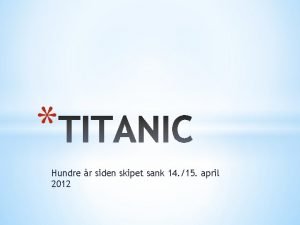 Titanic søsterskip