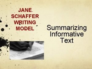 Schaffer method paragraph