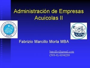 Administracin de Empresas Acucolas II Fabrizio Marcillo Morla