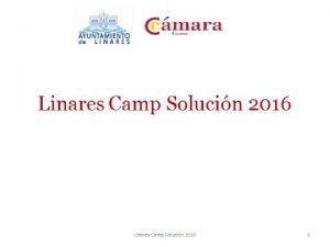 Linares Camp Solucin 2016 1 ACTIVIDAD PPBL CAMP