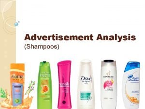 Shampoo advertisement analysis