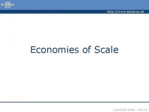 Benefits of economies of scale