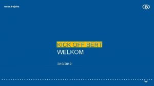 nmbs bejobs KICK OFF BERT WELKOM 2102019 HR