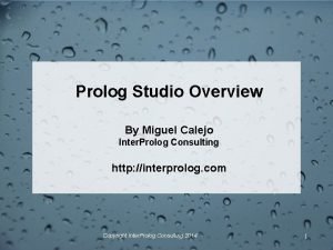 Prolog studio Prolog studio