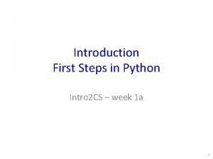 Python basic topics