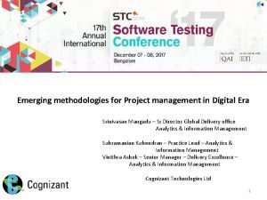 Emerging methodologies for Project management in Digital Era