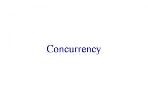 Concurrency Busy busy In production environments it is