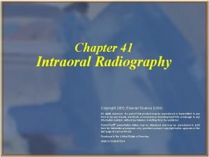Chapter 41 intraoral imaging