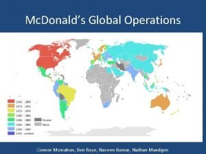 Mc Donalds Global Operations Connor Mcmahon Ben Roye
