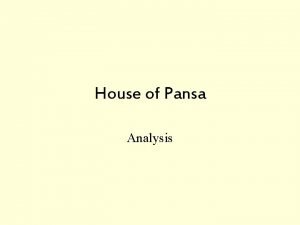 House of Pansa Analysis Styles of Atrium atrium