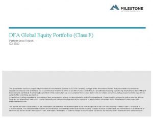 Dfa global equity fund