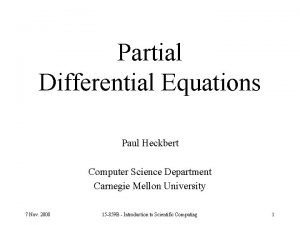 Differential equations in computer science
