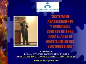 SISTEMA DE ABASTECIMIENTO Y NORMAS DE CONTROL INTERNO