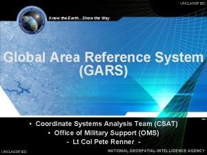 Global area reference system