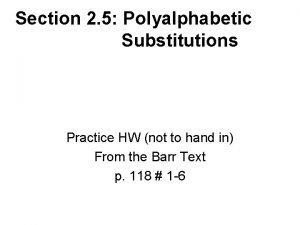Polyalphabetic substitution