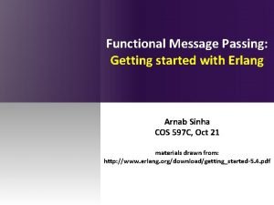 Erlang message passing