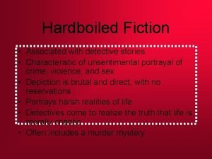 Hard boiled mystery definition Hard boiled mystery definition