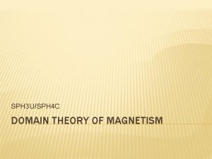 Domains of a magnet