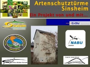 Artenschutz trme Sinsheim Ein Projekt von und mit