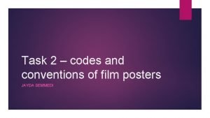 Conventions of a film poster