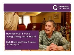 Bournemouth Poole Safeguarding Adults Board Sally Newell and