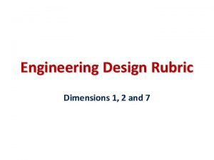 Engineering design rubric