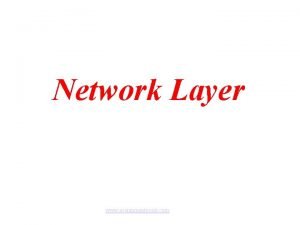 Network Layer www assignmentpoint com Network Layer Design
