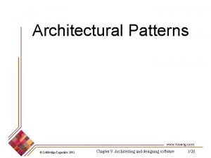 Architectural pattern in software engineering