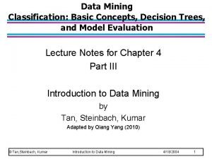 Data Mining Classification Basic Concepts Decision Trees and