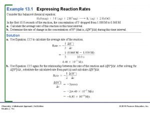 Expressing reaction rates