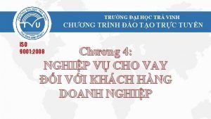 TRNG I HC TR VINH CHNG TRNH O