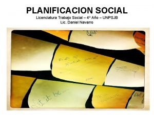 Planificacion estrategica trabajo social