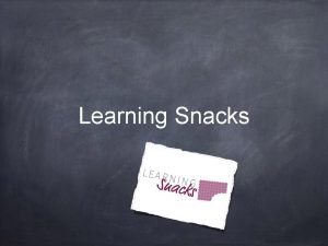 Learning snacks erstellen