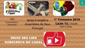 EBD Escola Bblica Dominical Igreja Evanglica Assembleia de