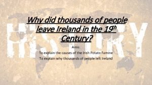 Why did people leave ireland