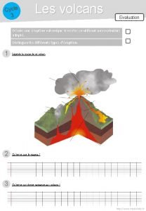 évaluation sur les volcans