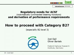 Informal Document ACSF16 09 Regulatory needs for ACSF