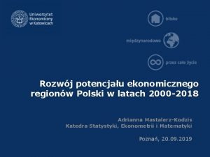 Rozwj potencjau ekonomicznego regionw Polski w latach 2000