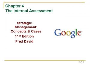 Internal assessment in strategic management