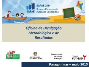 Oficina de Divulgao Metodolgica e de Resultados Paragominas