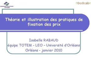 Thorie et illustration des pratiques de fixation des