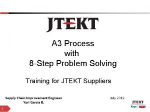 8 step problem solving training