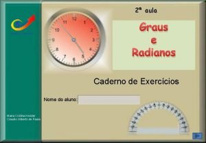 2 aula Graus e Radianos Caderno de Exerccios