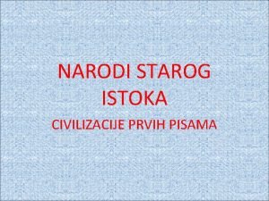 Narodi starog istoka