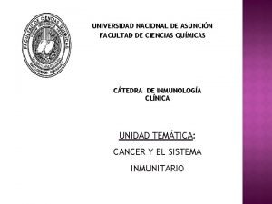 UNIVERSIDAD NACIONAL DE ASUNCIN FACULTAD DE CIENCIAS QUMICAS