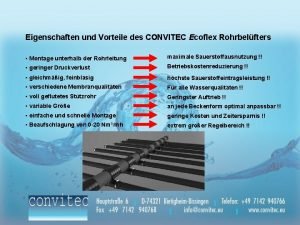 Eigenschaften und Vorteile des CONVITEC Ecoflex Rohrbelfters Montage