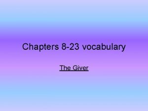 Benign definition in the giver