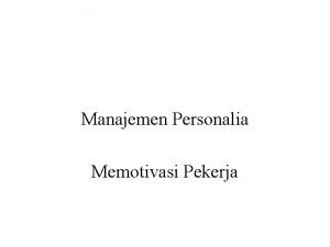 Pengertian manajemen personalia