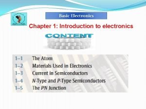 Basic Electronics Chapter 1 Introduction to electronics Atom